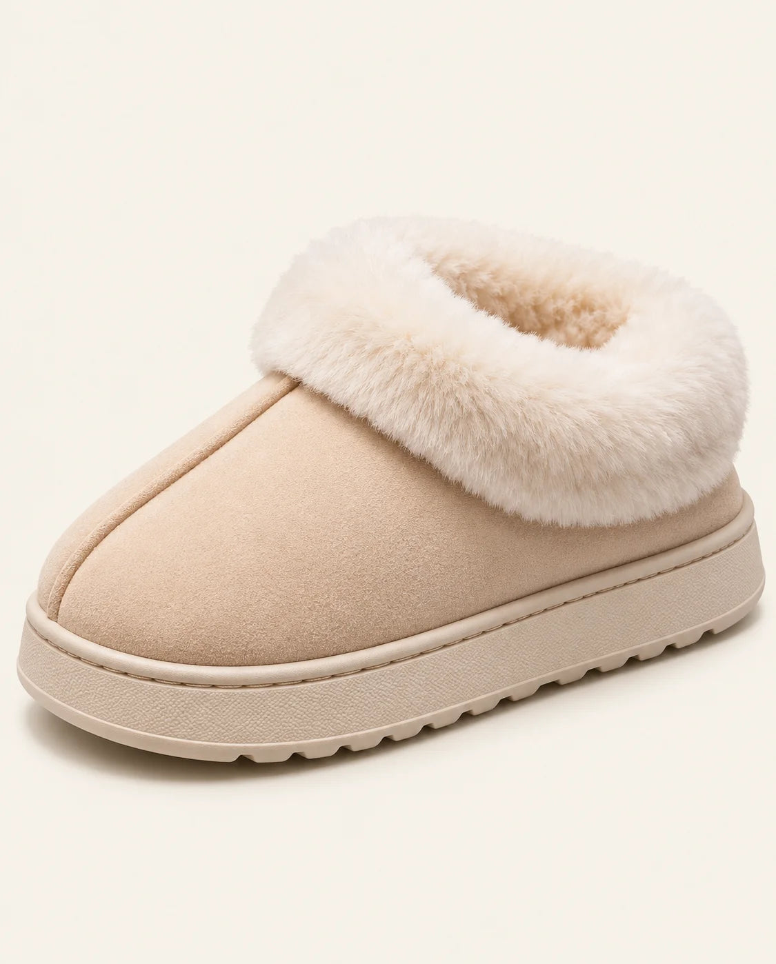 Women’s Faux Suede Slippers with Plush