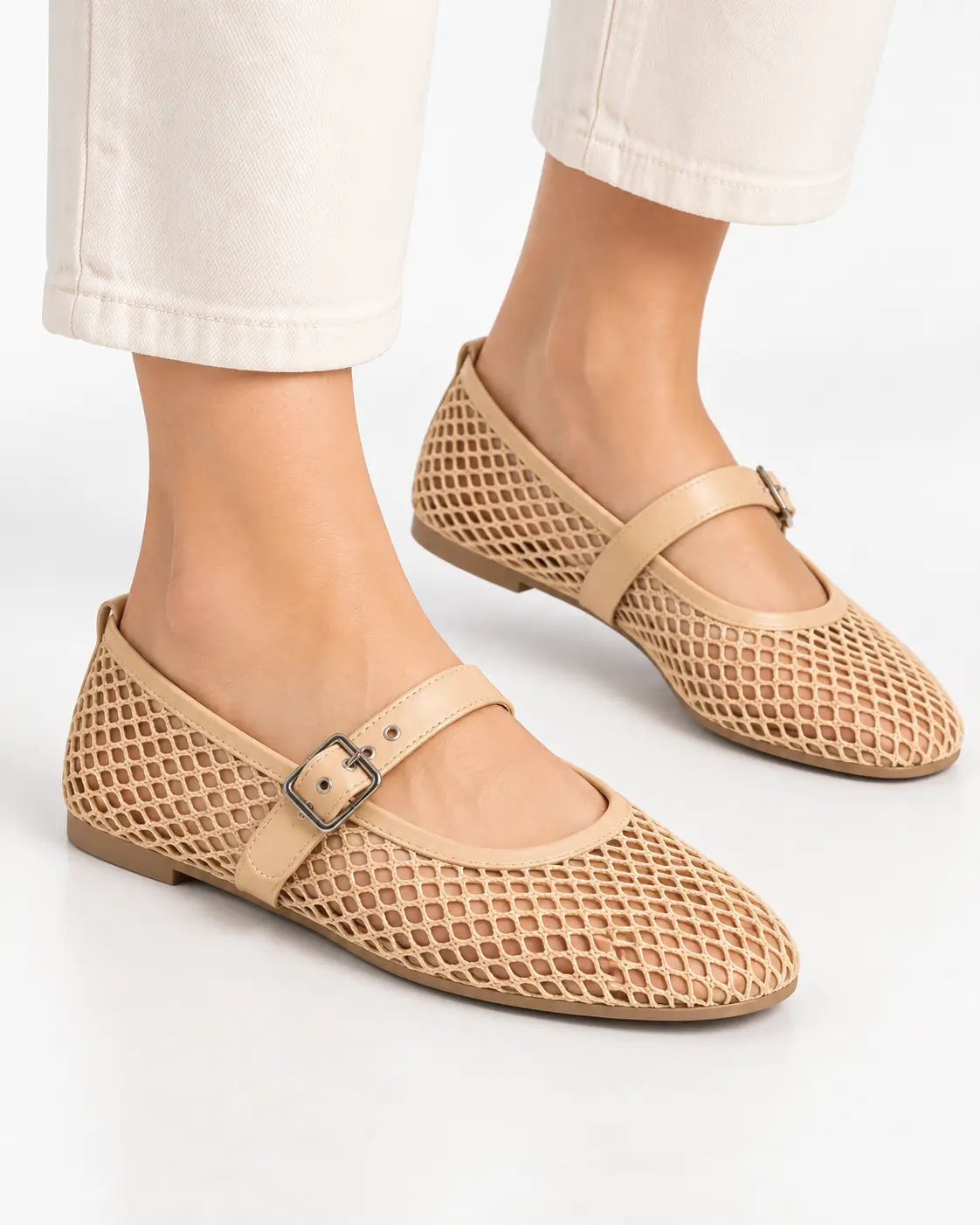Mesh Mary Jane Flats