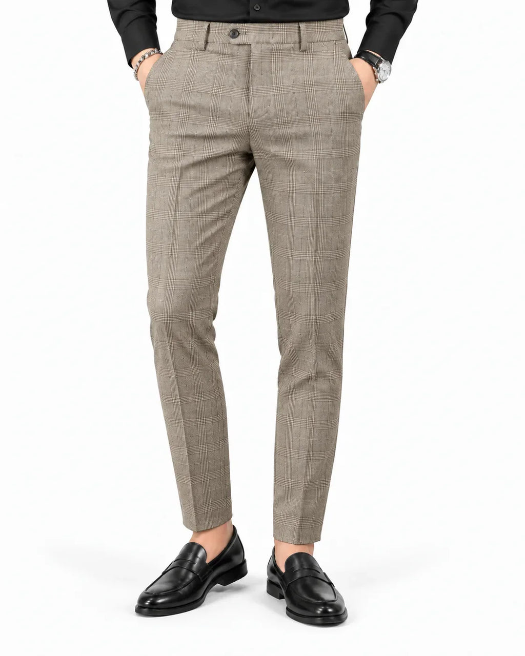 Checked Tailored Trousers