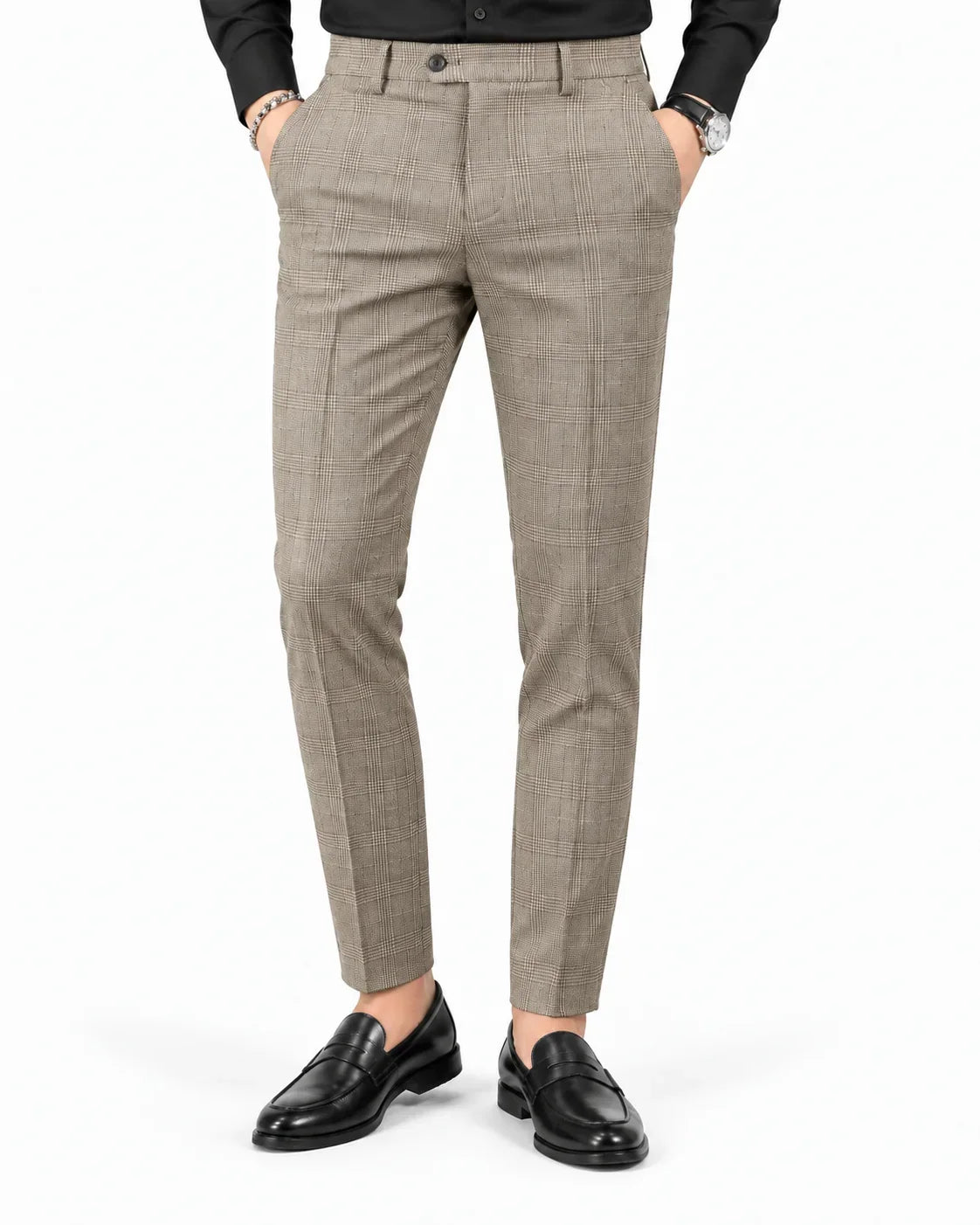 Checked Tailored Trousers