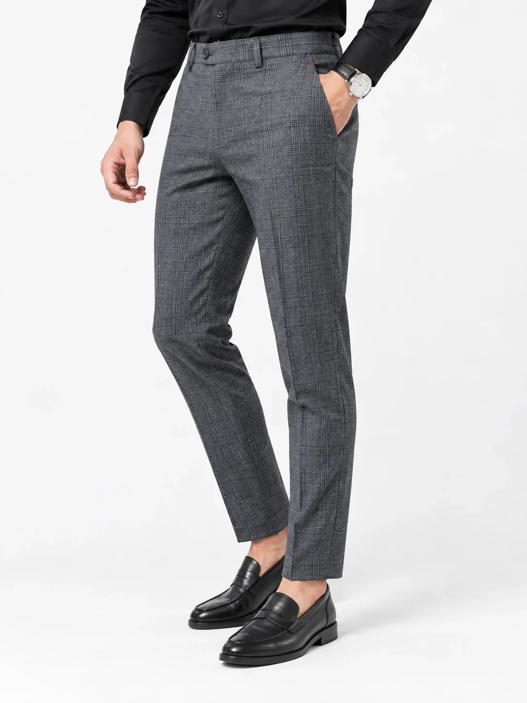 Checked Tailored Trousers