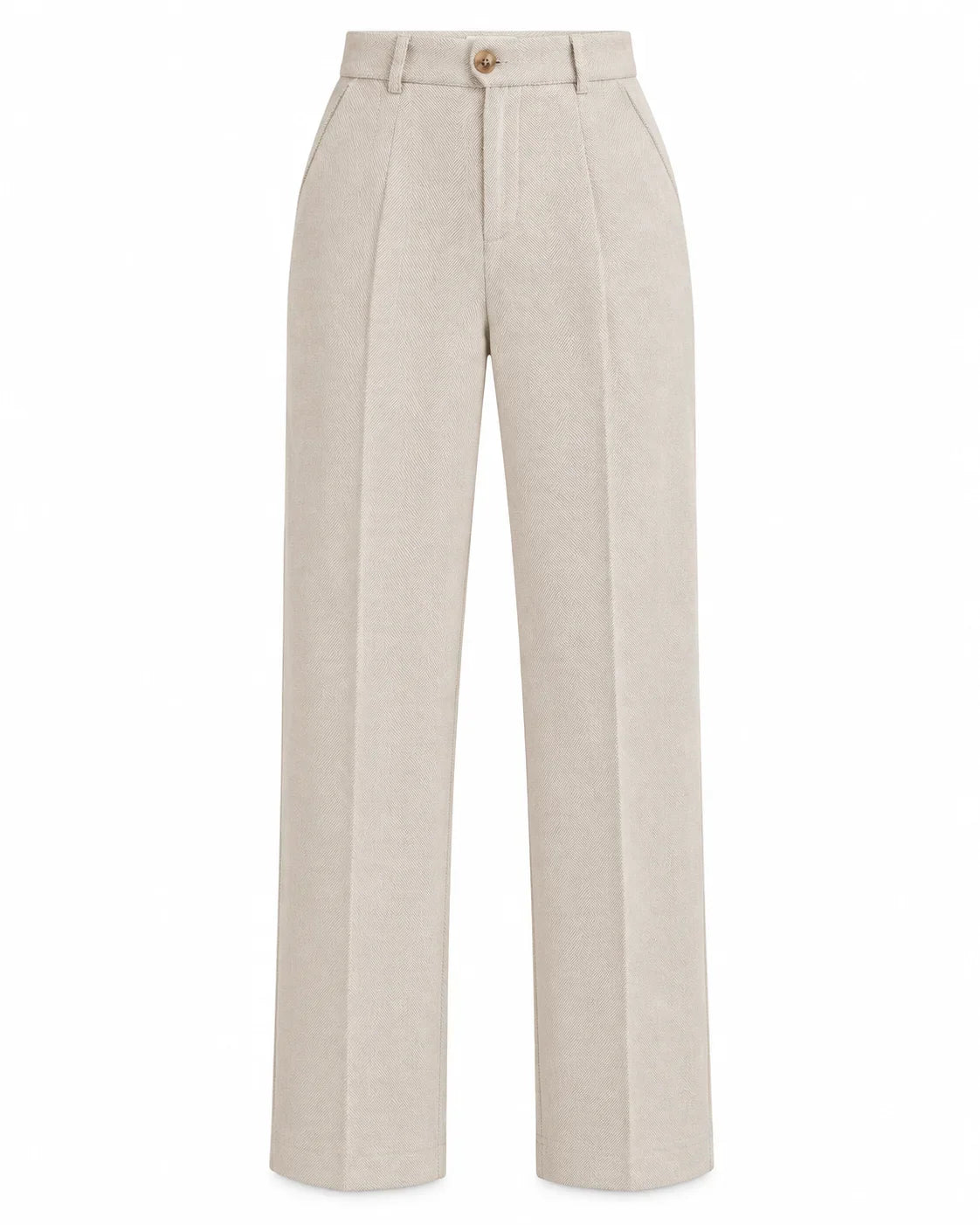 Textured High-Waist Trousers