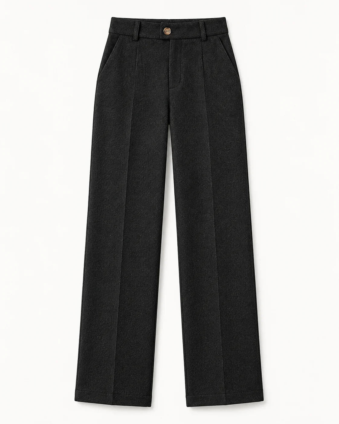 Textured High-Waist Trousers