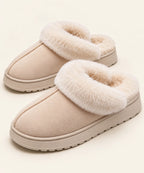 Women’s Faux Suede Slippers with Plush