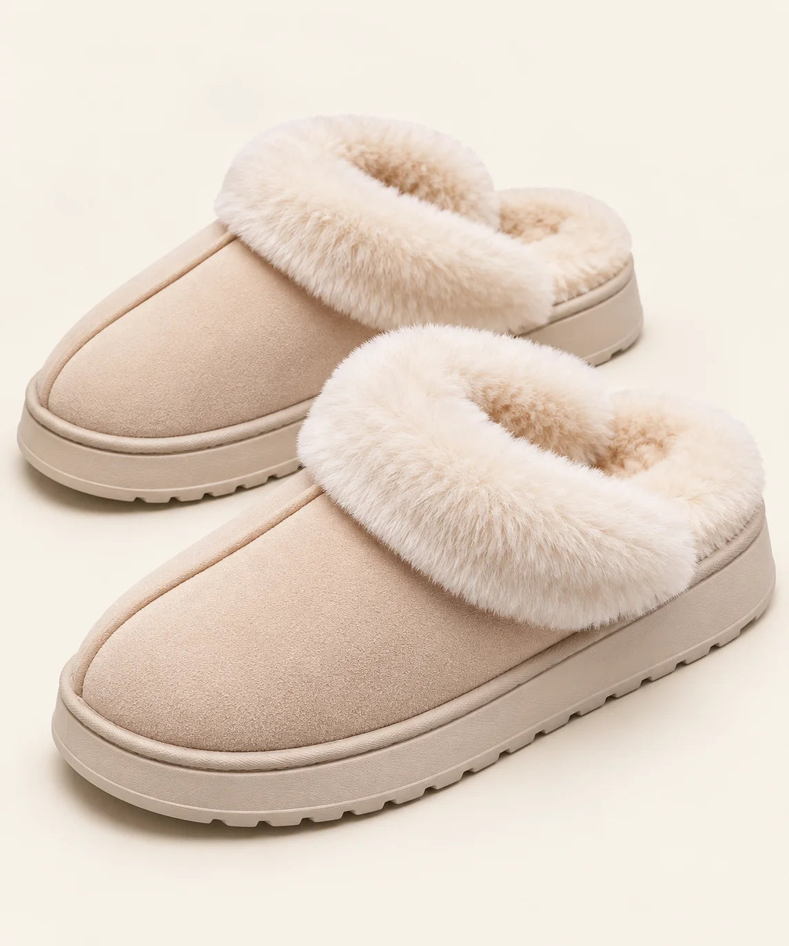 Women’s Faux Suede Slippers with Plush