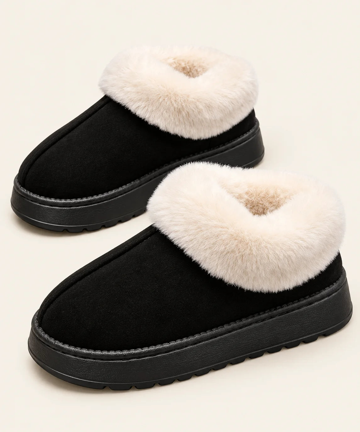 Women’s Faux Suede Slippers with Plush
