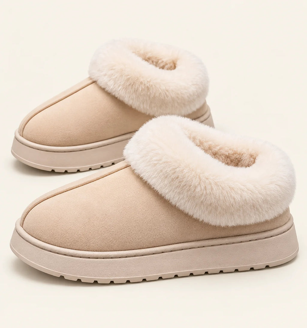 Women’s Faux Suede Slippers with Plush
