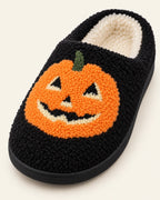 Halloween Pumpkin Plush Slippers