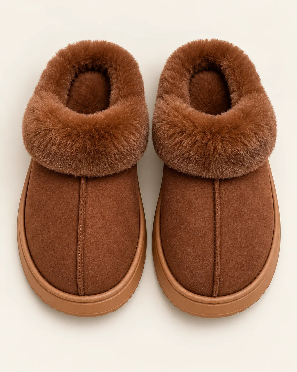 Women’s Faux Suede Slippers with Plush