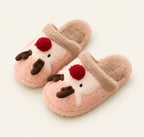Festive Reindeer Plush Slippers