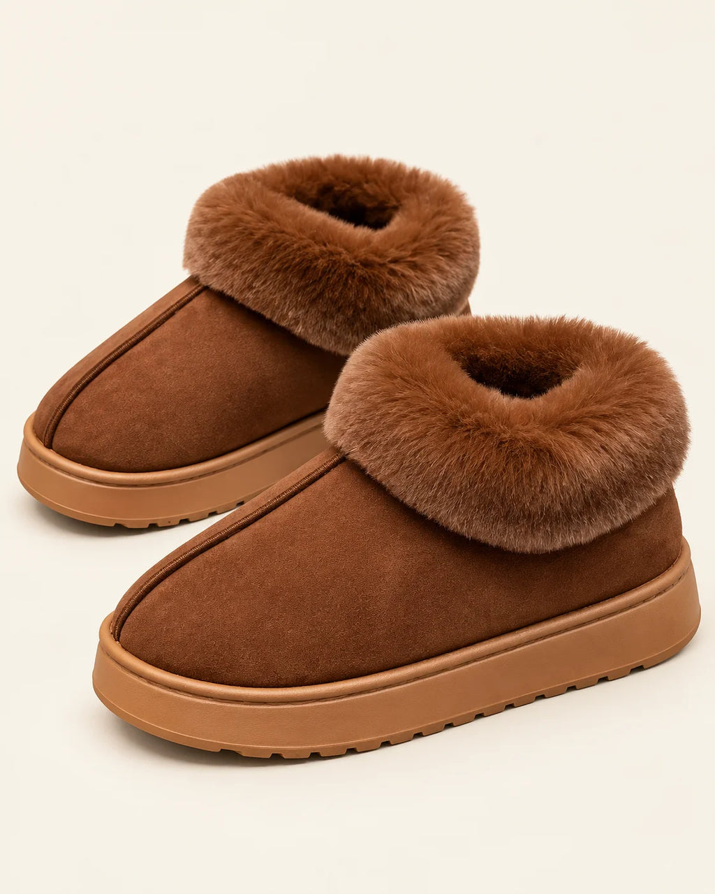 Women’s Faux Suede Slippers with Plush