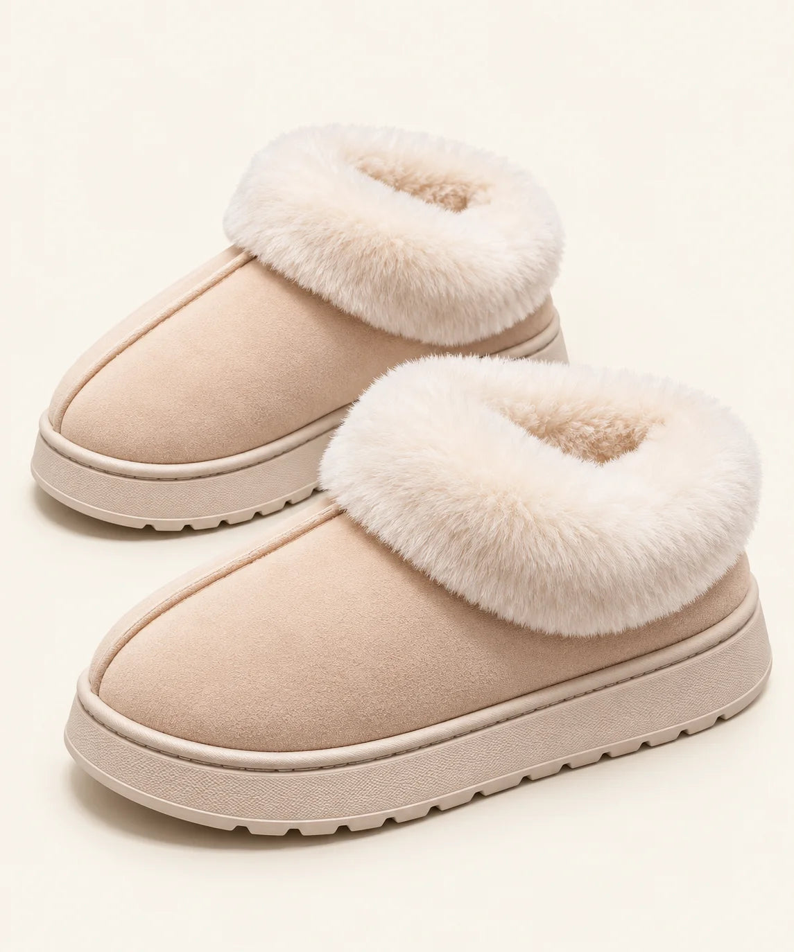 Women’s Faux Suede Slippers with Plush