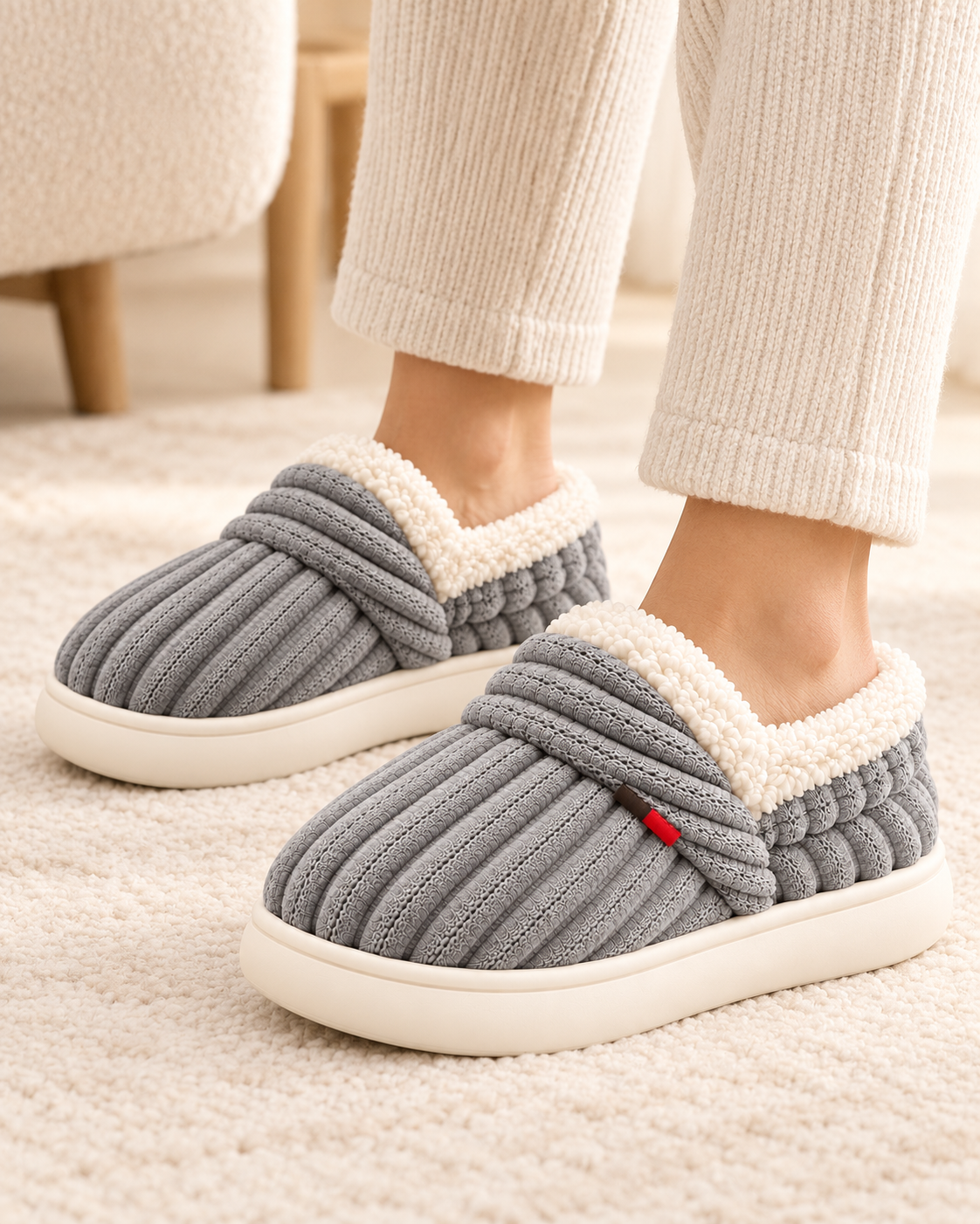 SONVARE Cozy Ribbed Slippers