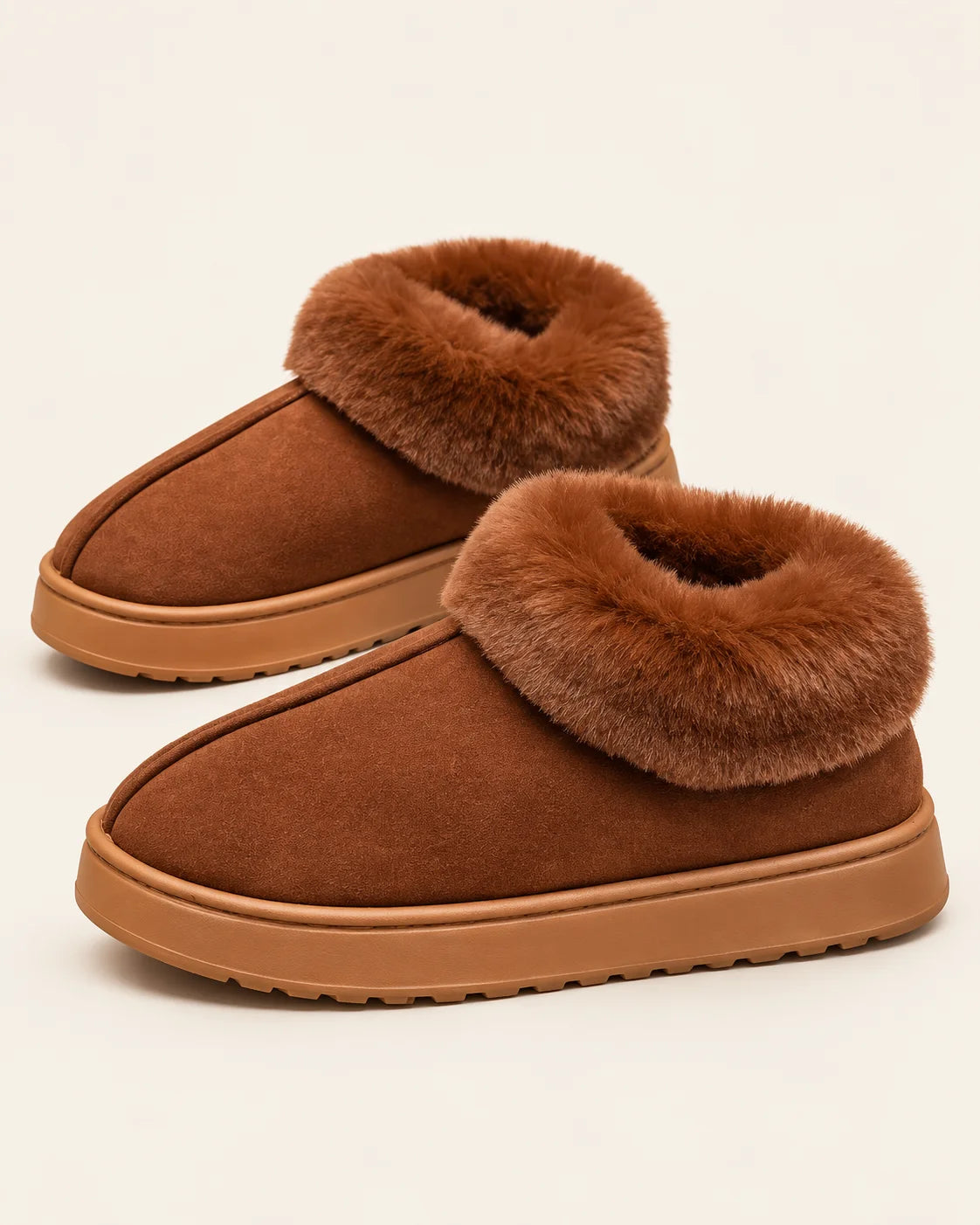 Women’s Faux Suede Slippers with Plush
