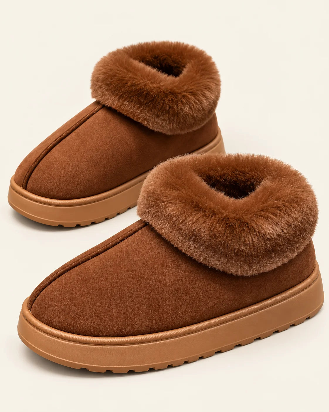 Women’s Faux Suede Slippers with Plush