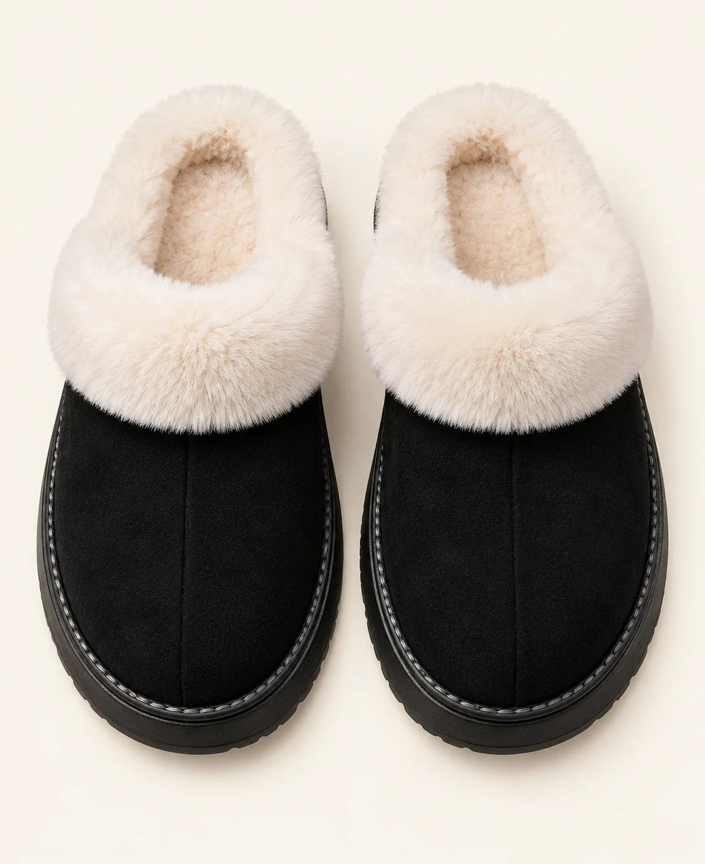 Women’s Faux Suede Slippers with Plush