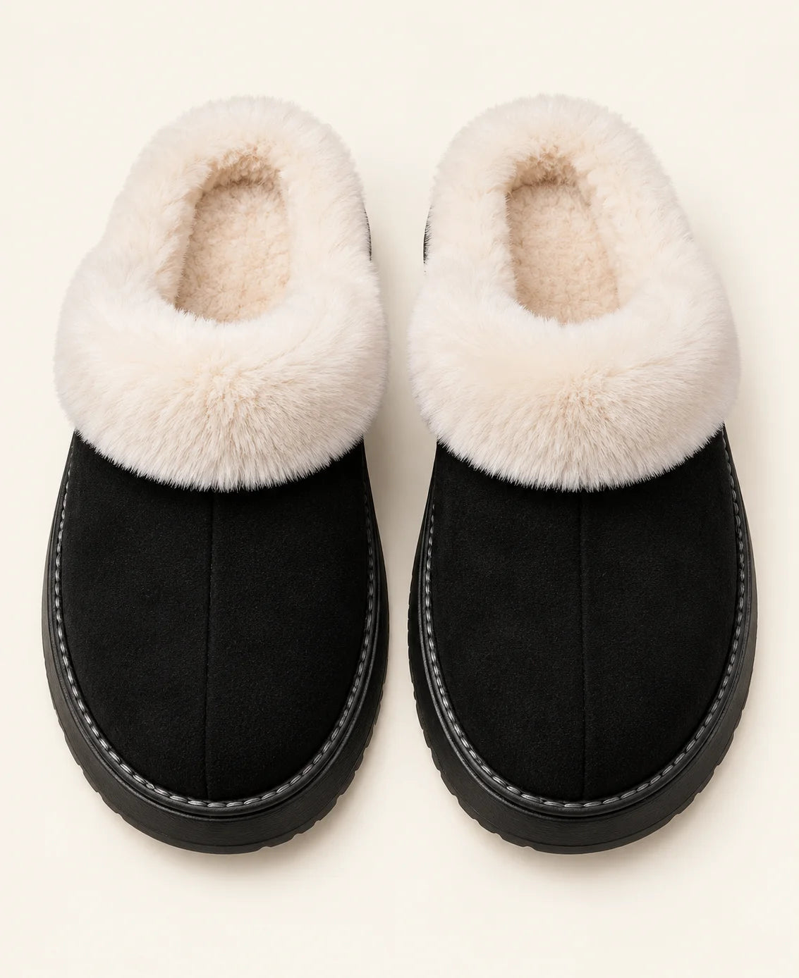 Women’s Faux Suede Slippers with Plush