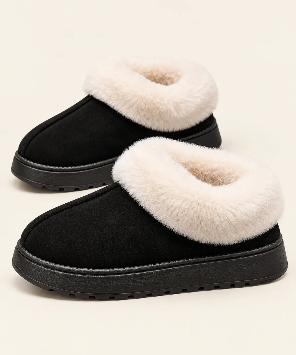 Women’s Faux Suede Slippers with Plush