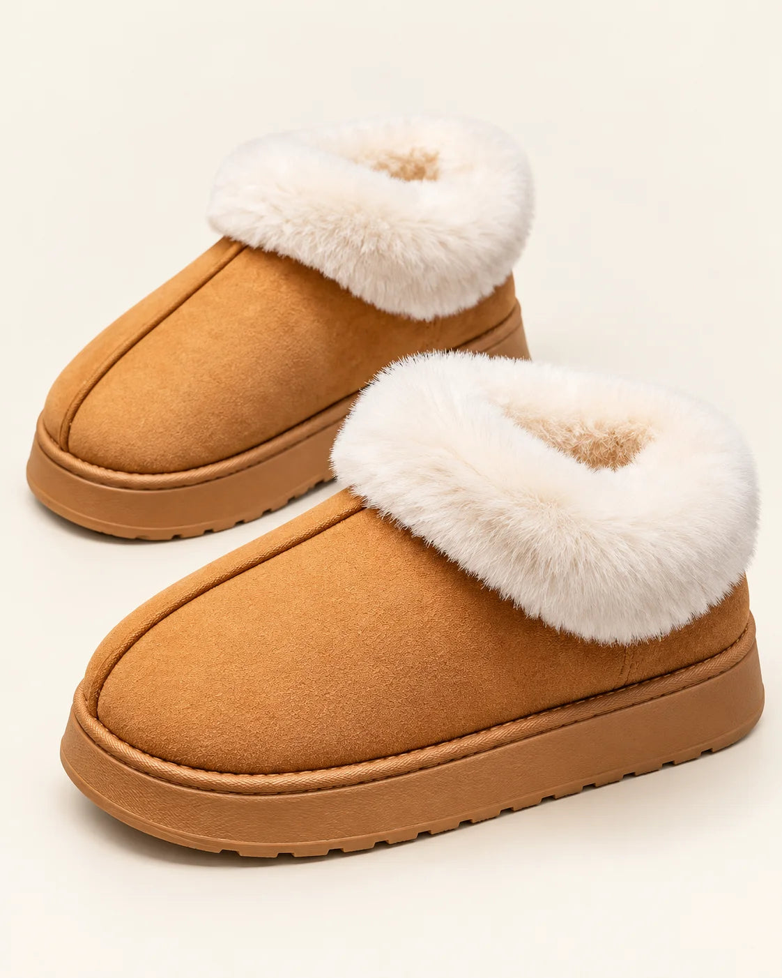 Women’s Faux Suede Slippers with Plush