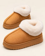 Women’s Faux Suede Slippers with Plush