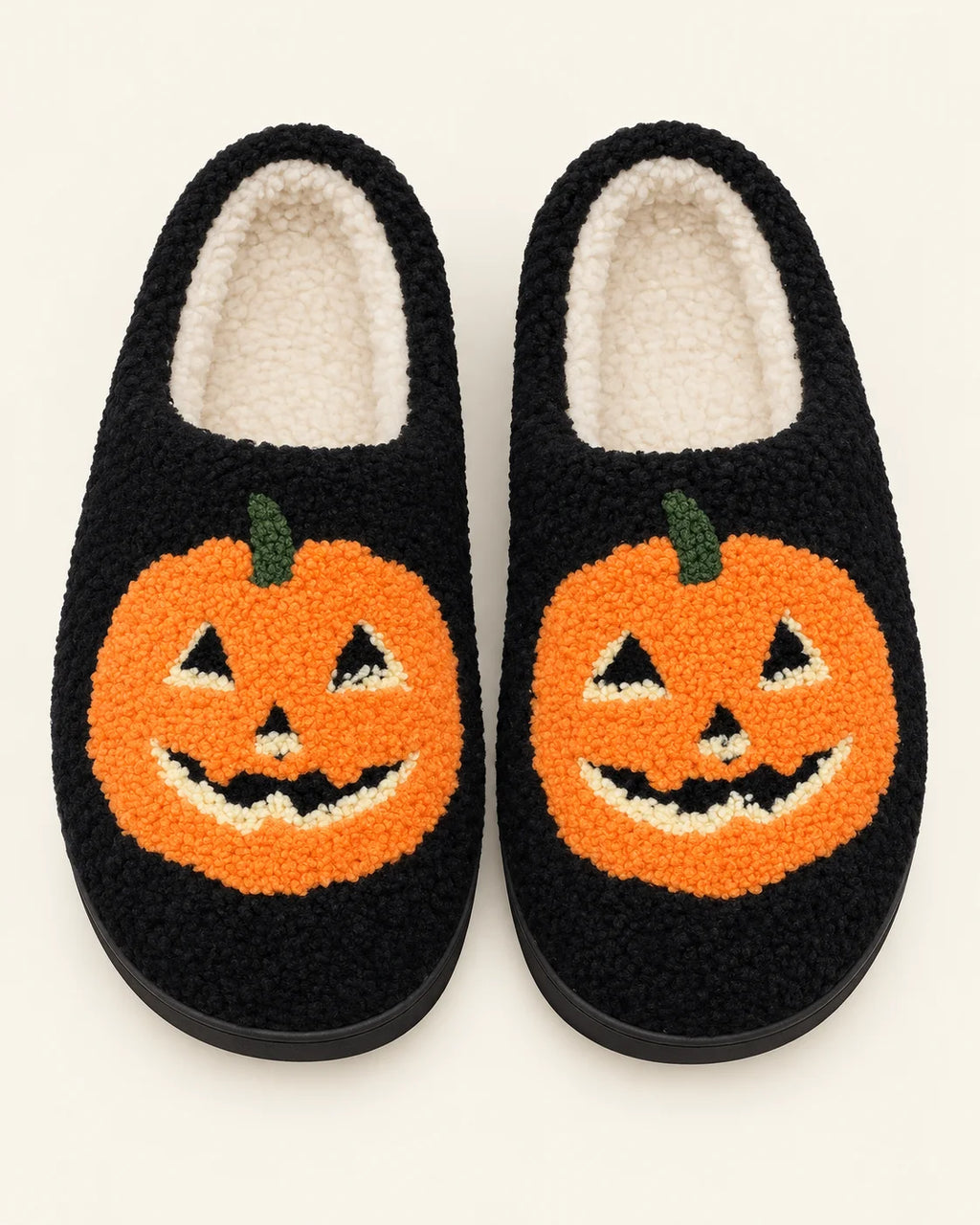 Halloween Pumpkin Plush Slippers