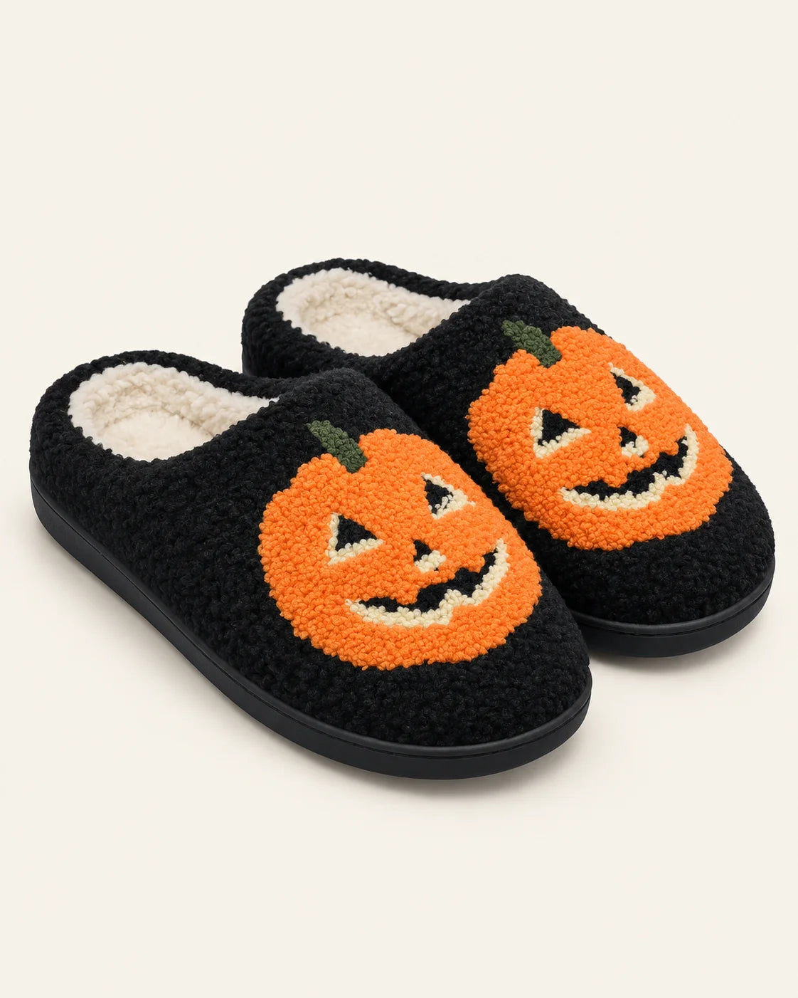 Halloween Pumpkin Plush Slippers