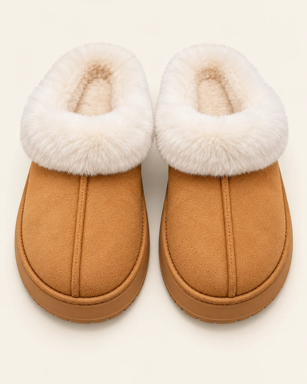 Women’s Faux Suede Slippers with Plush