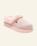 Metallic Sweater Knit Slippers