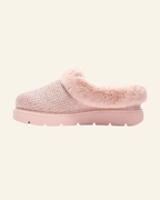 Metallic Sweater Knit Slippers