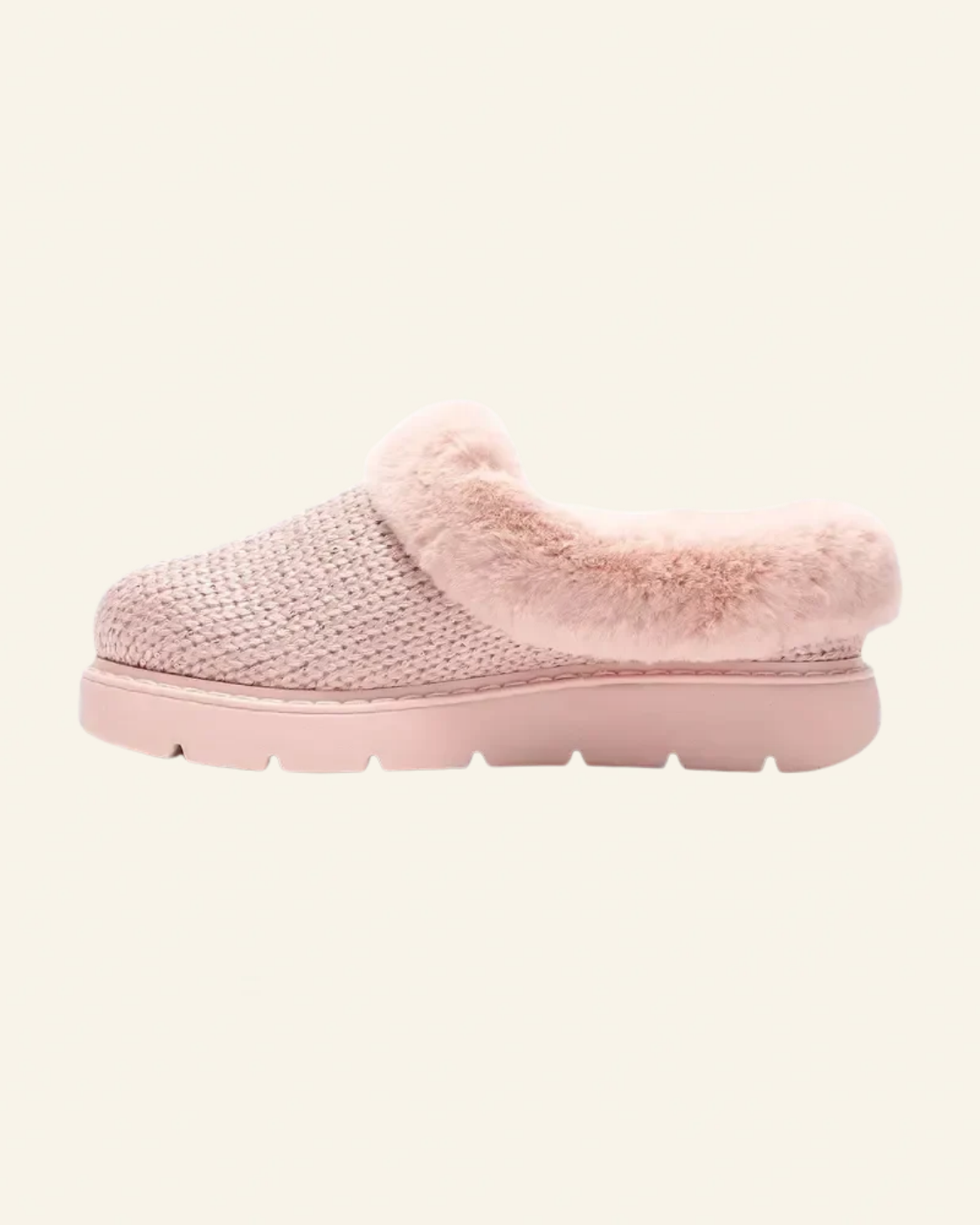 Metallic Sweater Knit Slippers