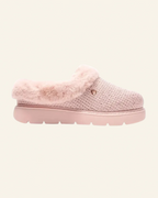 Metallic Sweater Knit Slippers