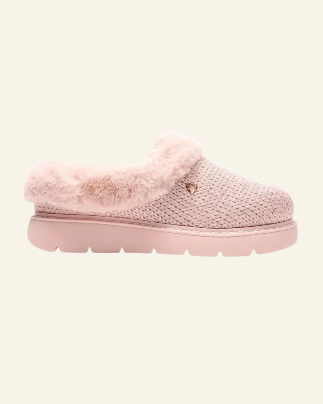 Metallic Sweater Knit Slippers