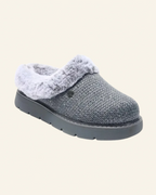 Metallic Sweater Knit Slippers