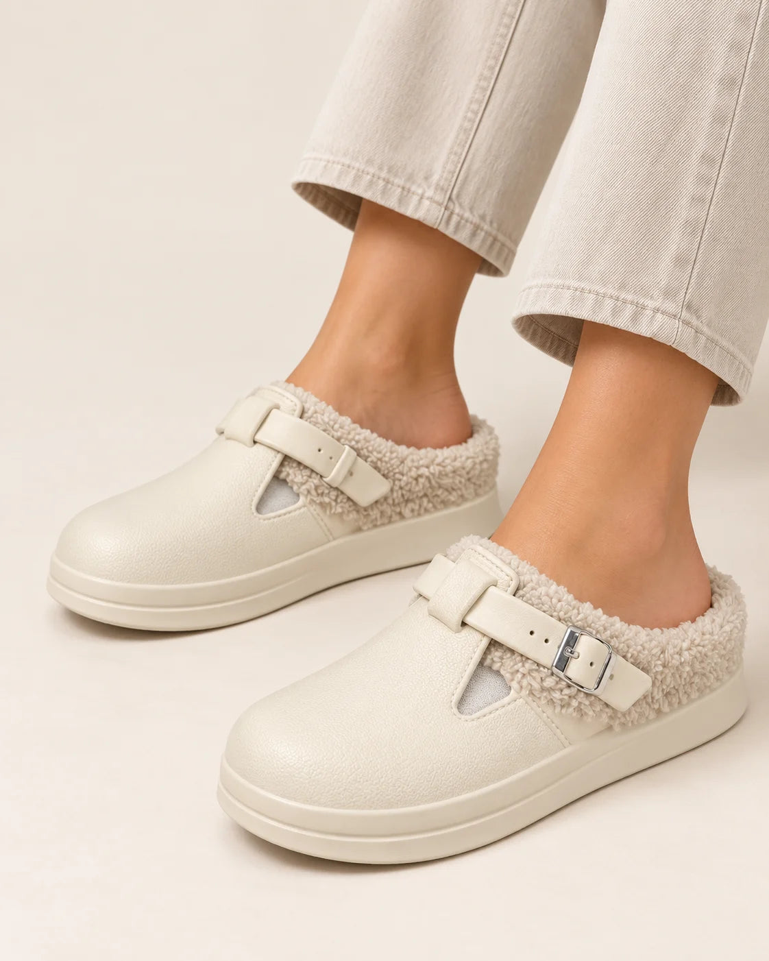 SONVARE Cozy Buckle Clogs