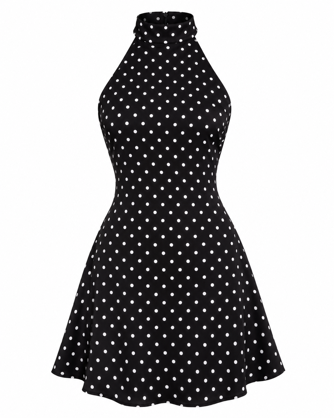 Polka Dot Halter Mini Dress | SONVARE